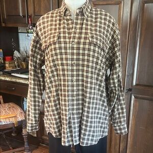 Browning Sz L Men's Brown Plaid Shirt FUC